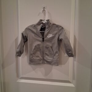 Nike Heather Gray Full-Zip Hoodie Size 12 Months